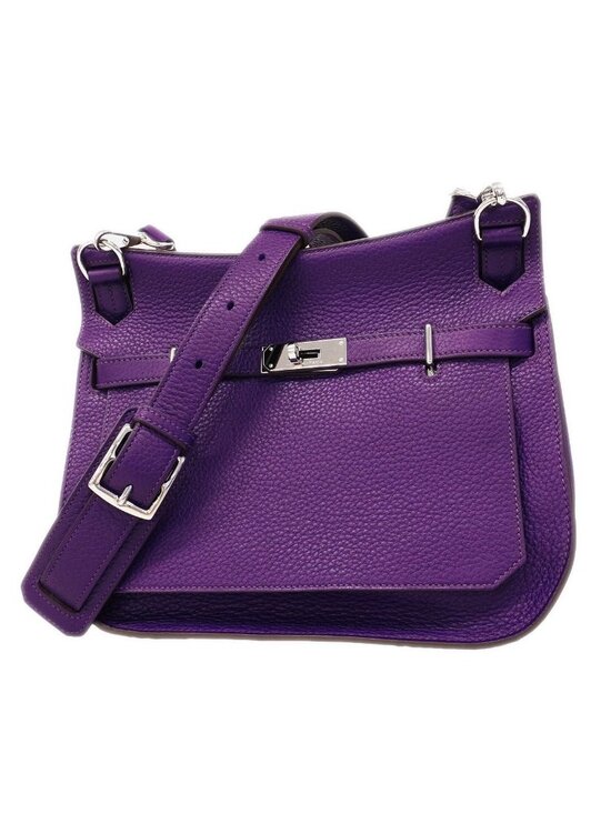 Hermes Handbags - Hermes Shoulder Bag Gipsiere 28 Taurillon Clemence Ultra Violet Silver